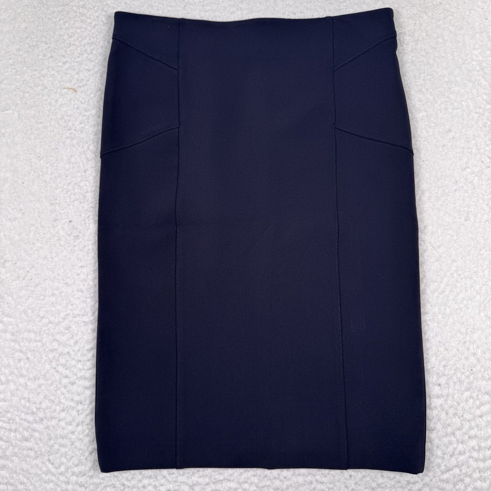 Veronica Beard‎ Pencil Skirt Womens 8 Black Stretch Slit Back Career USA NWT